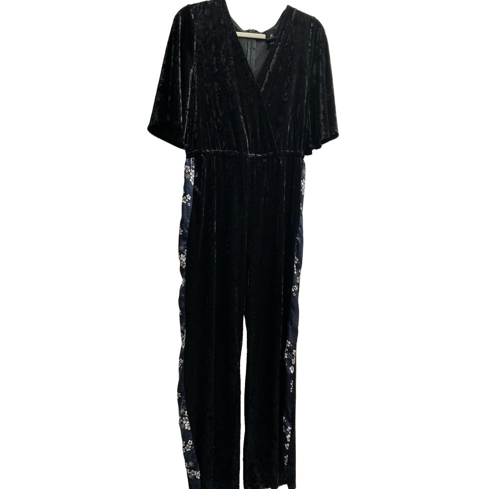 Disney Princess Women's Romper Jumpsuit Size S Black Velour